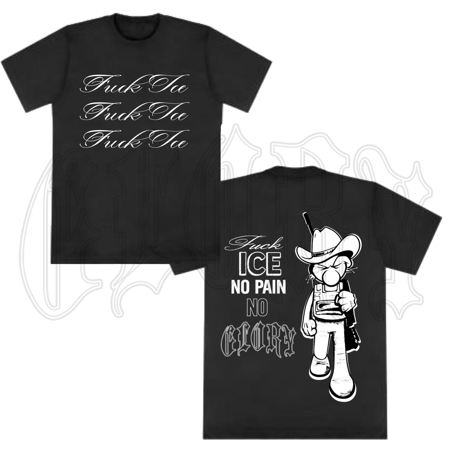 FUCK ICE SHORT SLEEVE SHIRT BLACK/WHITE